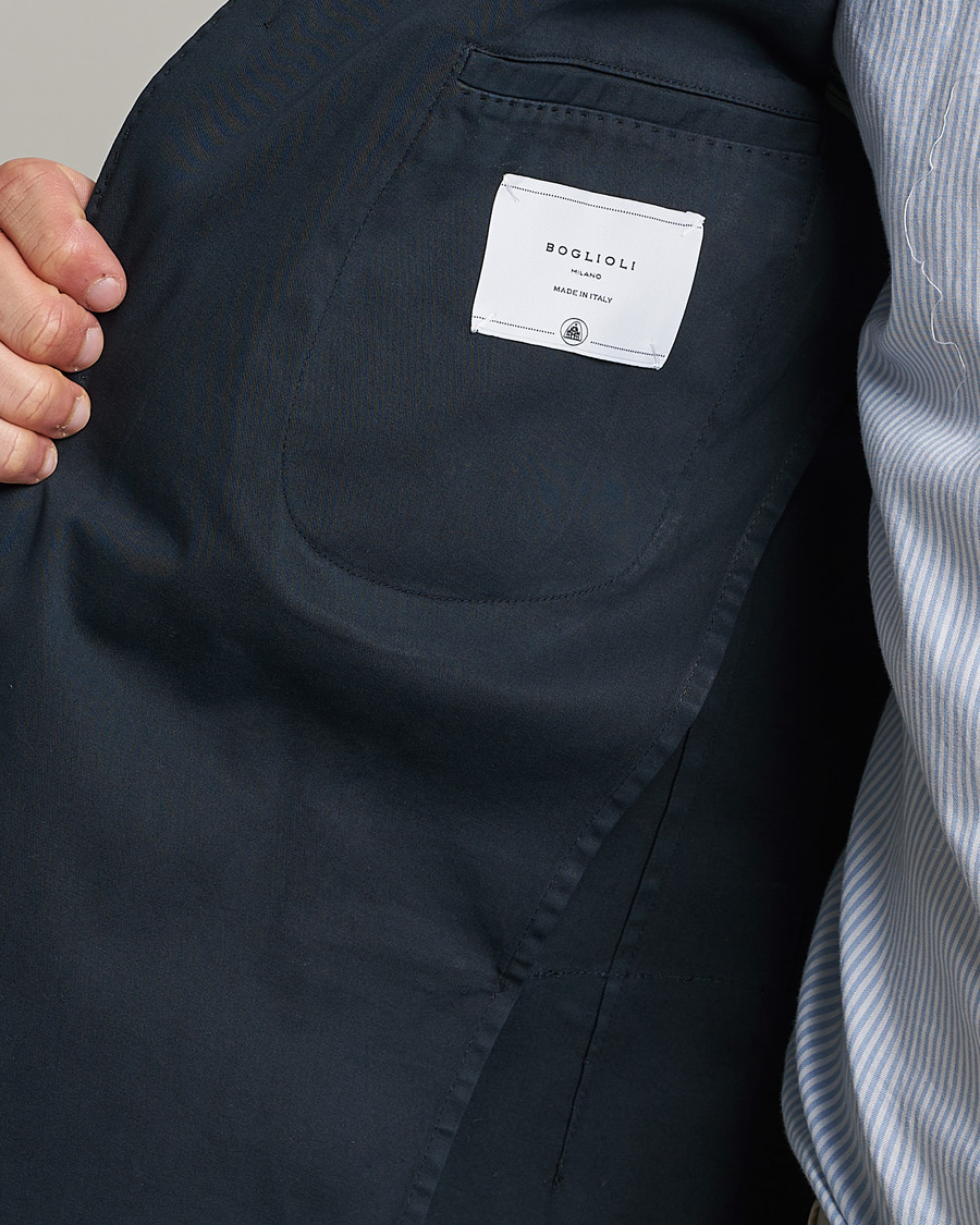 Uomini | Blazers | Boglioli | K Jacket Cotton Stretch Blazer Navy