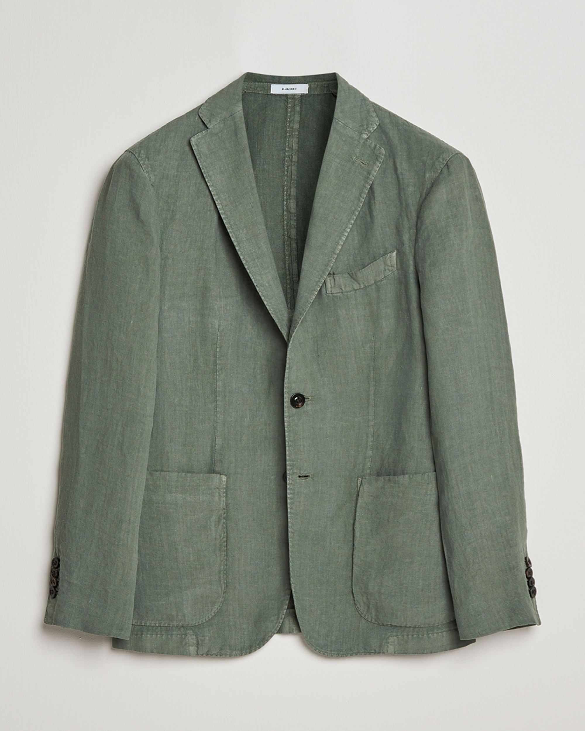 Uomini | Blazers | Boglioli | K Jacket Linen Blazer Sage Green