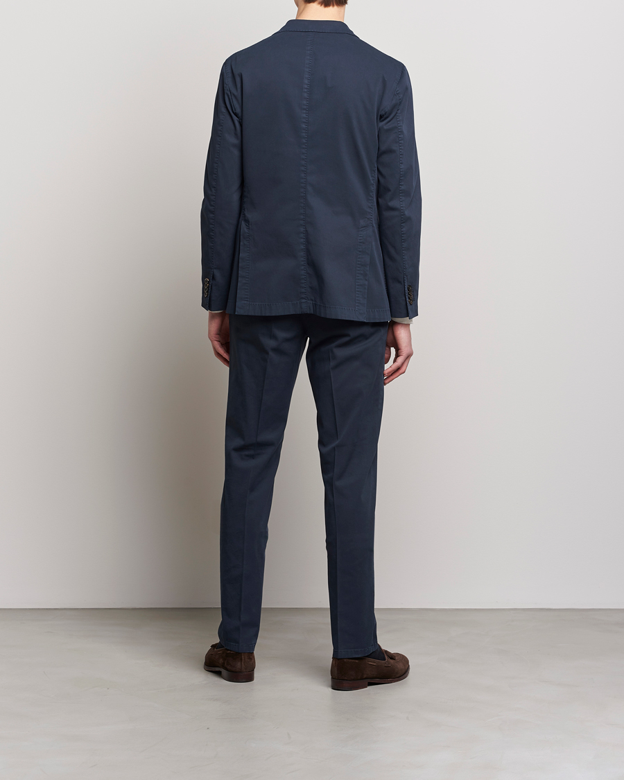 Uomini | Abiti | Boglioli | K Jacket Cotton Stretch Suit Navy