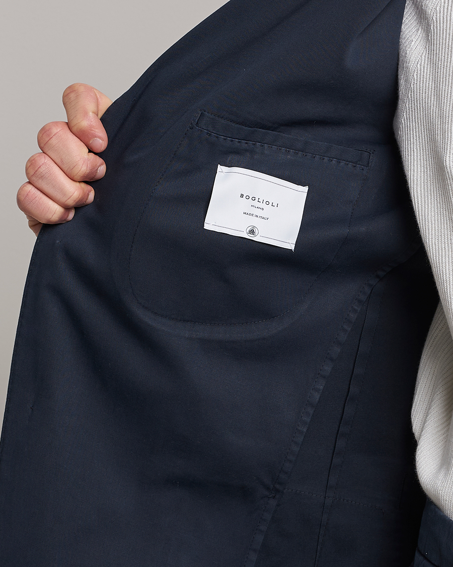 Uomini | Abiti | Boglioli | K Jacket Cotton Stretch Suit Navy
