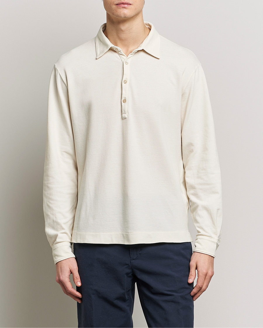 Uomini | Maglieria | Boglioli | Long Sleeve Polo Beige