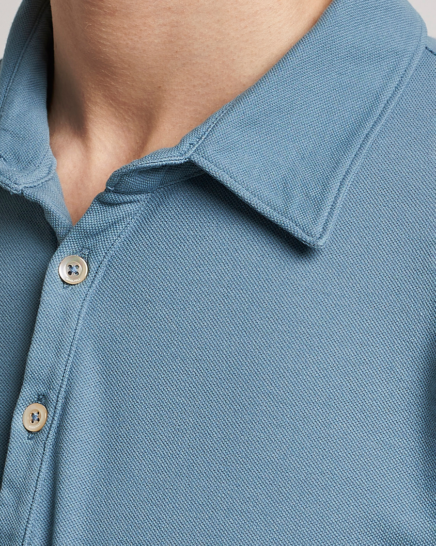 Uomini | Maglieria | Boglioli | Long Sleeve Polo Light Blue