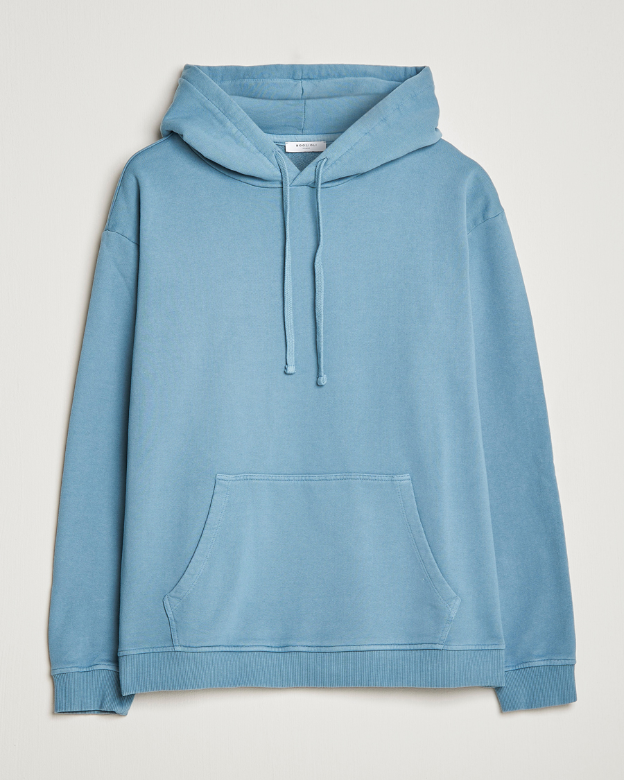 Uomini | Maglieria | Boglioli | Hooded Sweater Dusty Blue