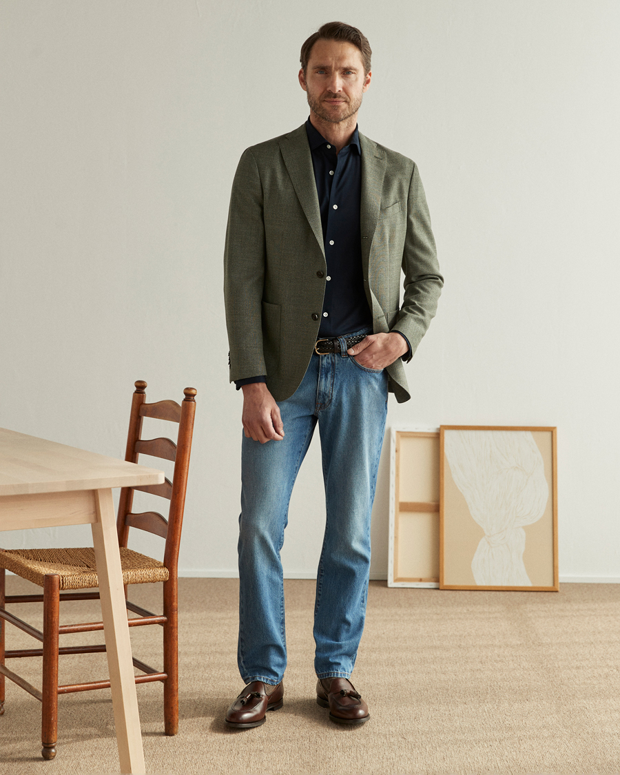 Uomini | Jeans | Boglioli | Denim Jeans Medium Wash