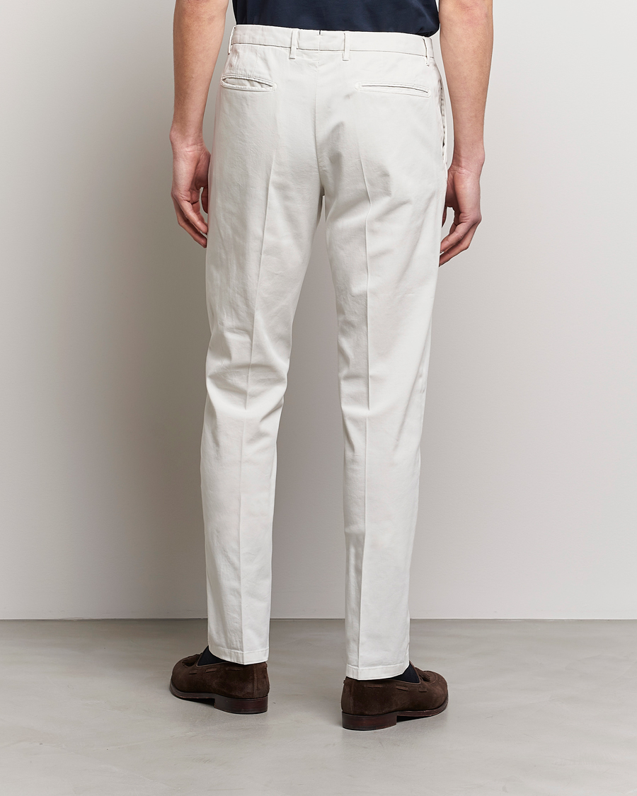 Uomini | Pantaloni | Boglioli | Cotton Stretch Chinos Off White