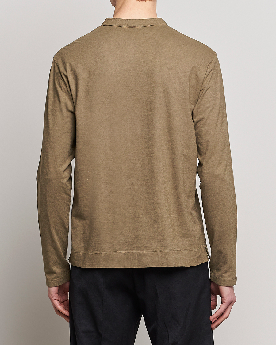 Uomini | Maglieria | Massimo Alba | Hawai Watercolor Henley Green Desert
