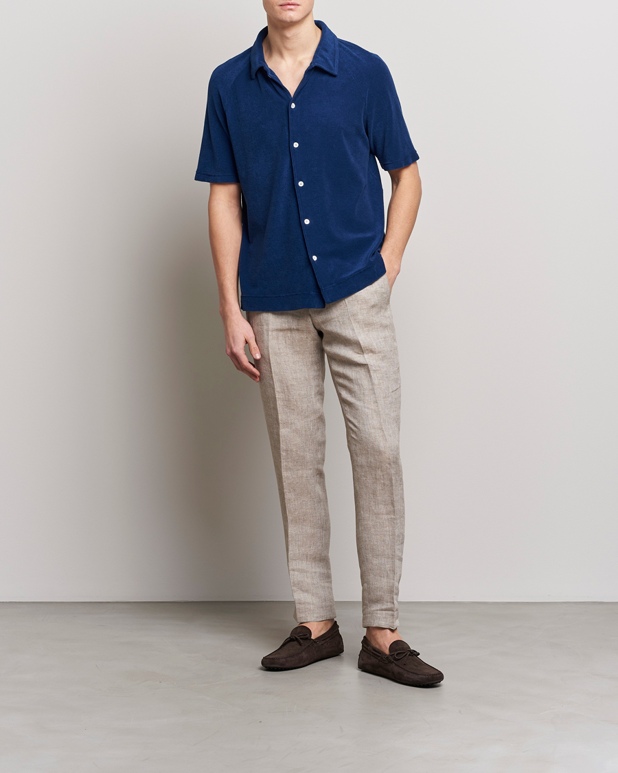 Uomini | Polo | Massimo Alba | Terry Polo Shirt Navy