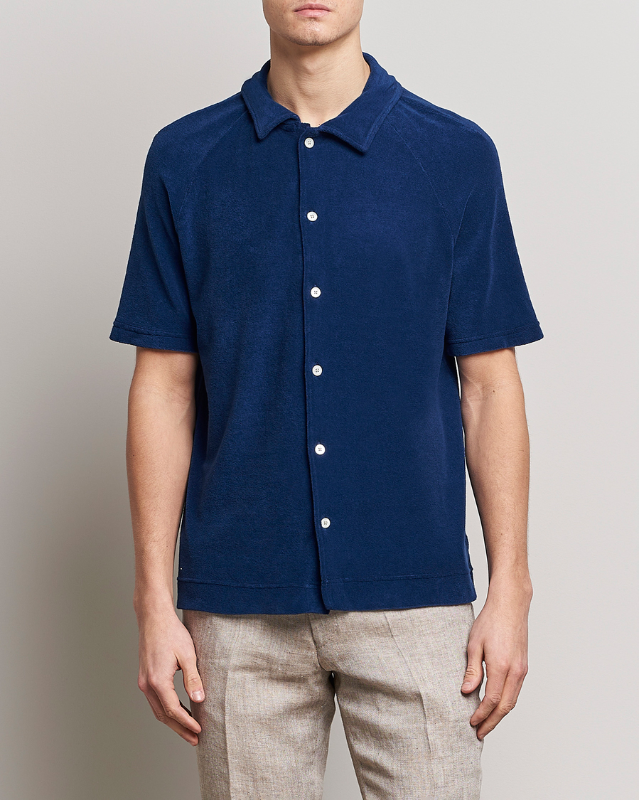 Uomini | Polo | Massimo Alba | Terry Polo Shirt Navy