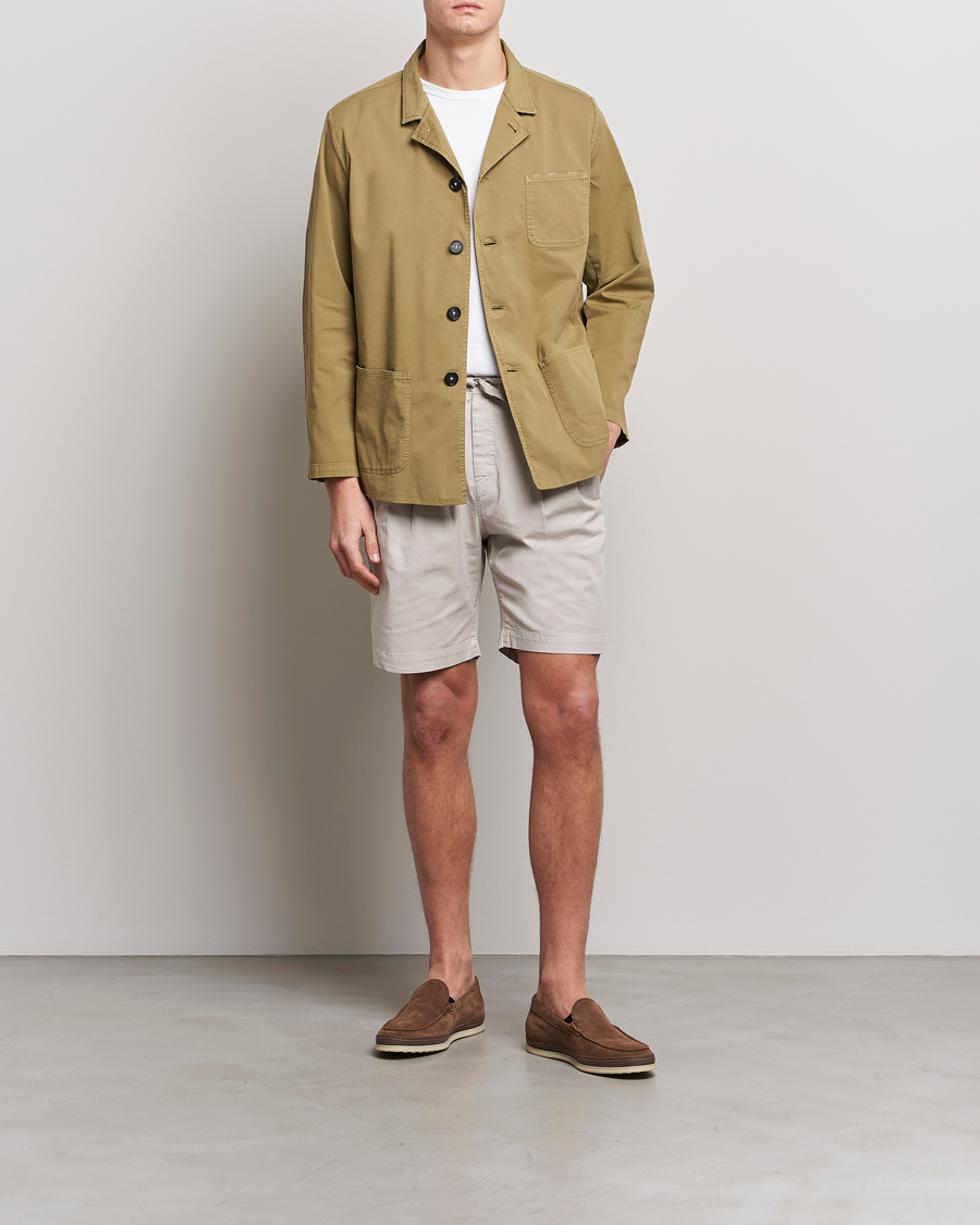 Uomini | Giacche | Massimo Alba | Florida Stone Washed Shirt Jacket Green Desert