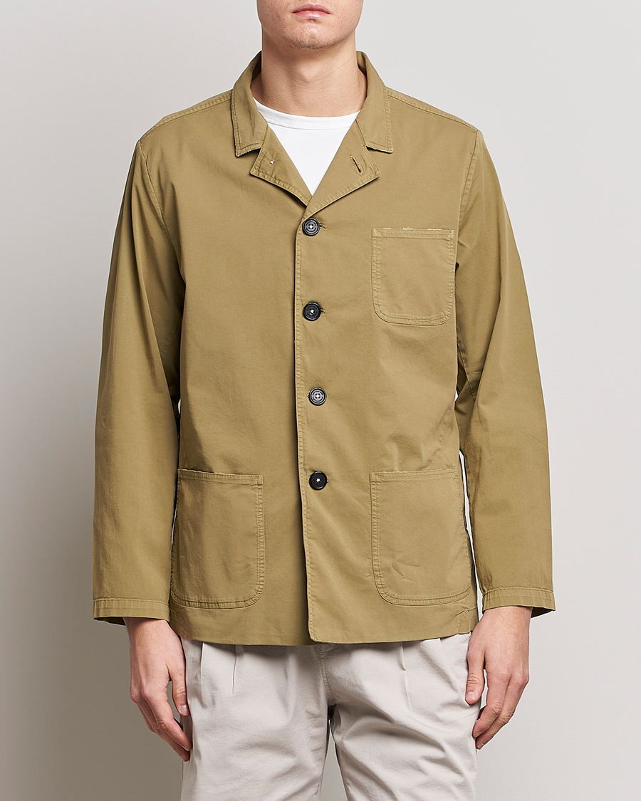 Uomini | Giacche | Massimo Alba | Florida Stone Washed Shirt Jacket Green Desert