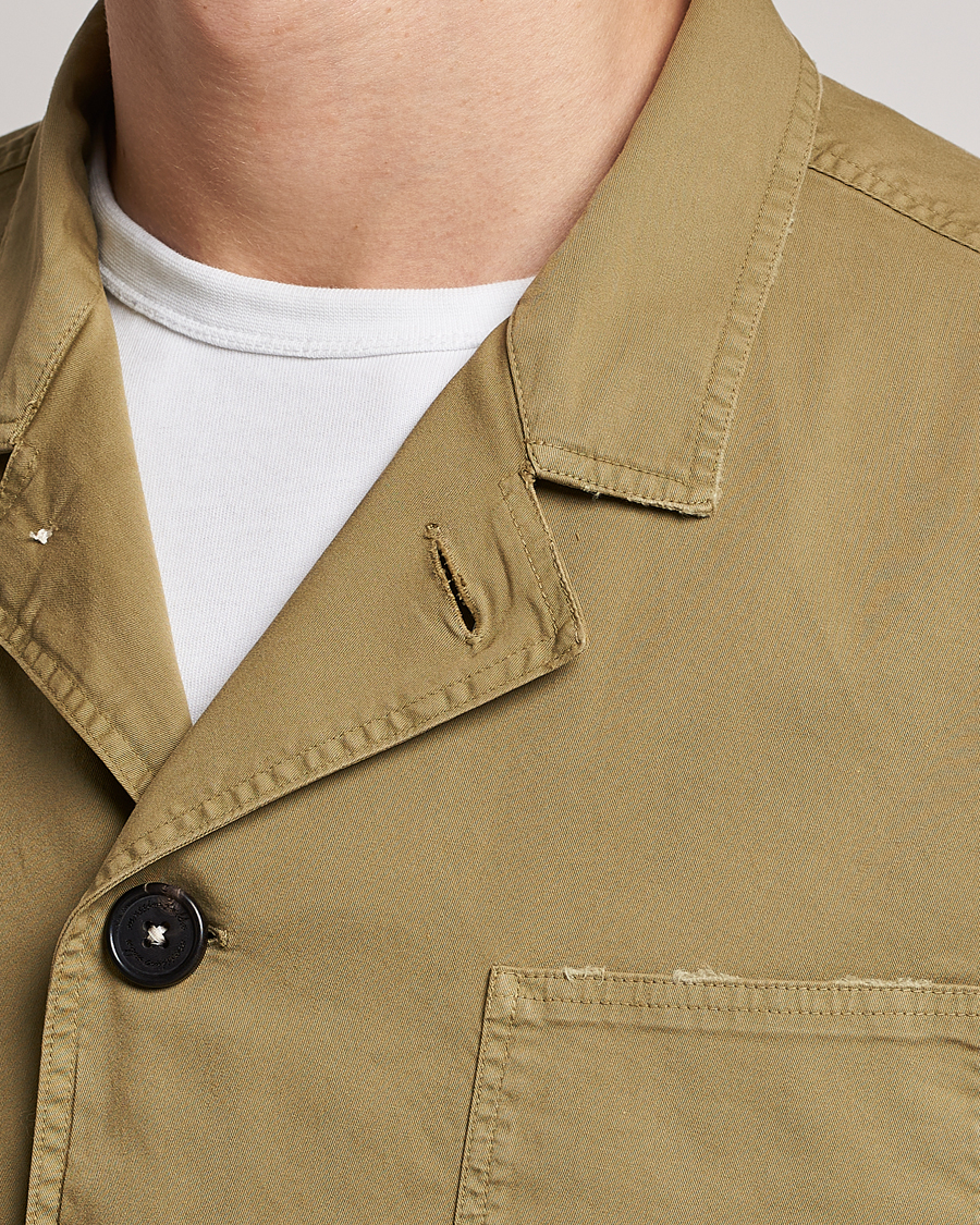 Uomini | Giacche | Massimo Alba | Florida Stone Washed Shirt Jacket Green Desert
