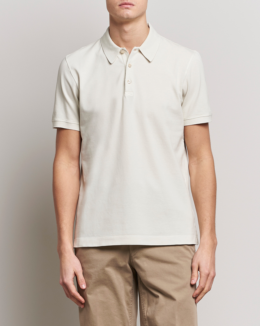 Uomini | Polo | Piacenza Cashmere | Portofino Short Sleeve Polo Off White