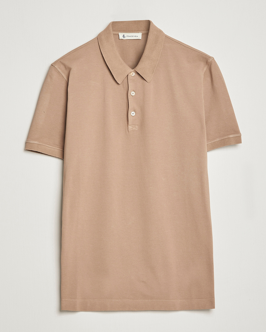 Uomini | Polo | Piacenza Cashmere | Portofino Short Sleeve Polo Beige