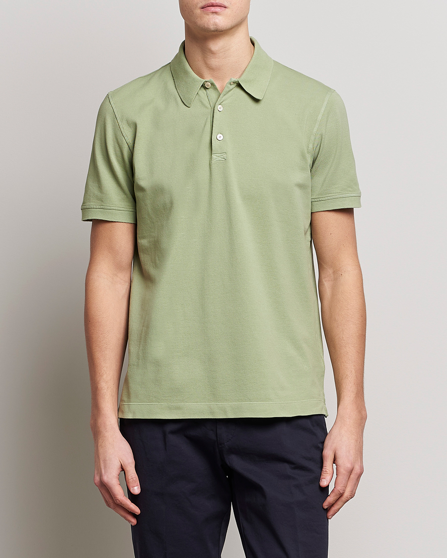 Uomini | Polo | Piacenza Cashmere | Portofino Short Sleeve Polo Mint
