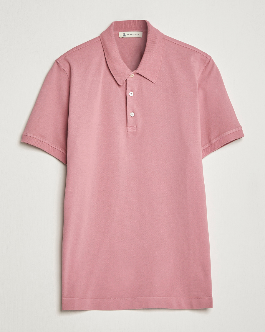 Uomini | Polo | Piacenza Cashmere | Portofino Short Sleeve Polo Rosa