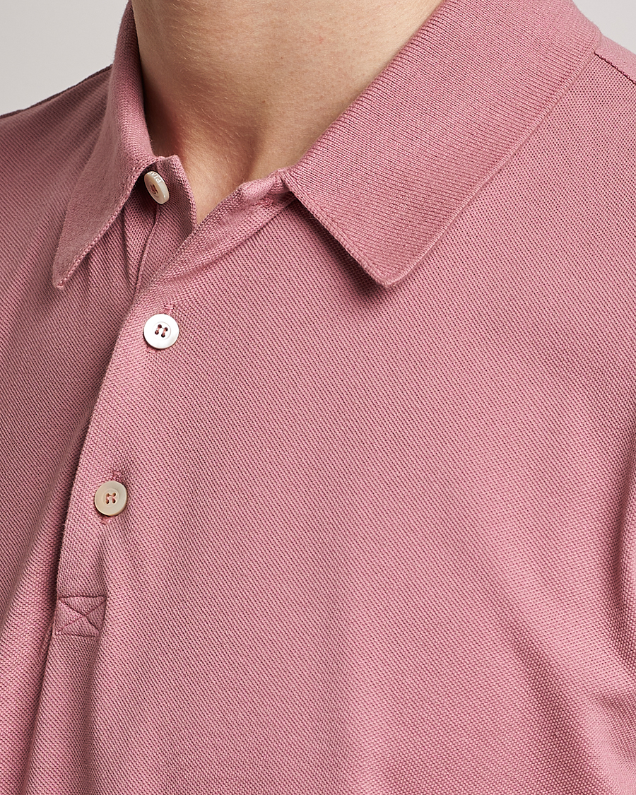 Uomini | Polo | Piacenza Cashmere | Portofino Short Sleeve Polo Rosa