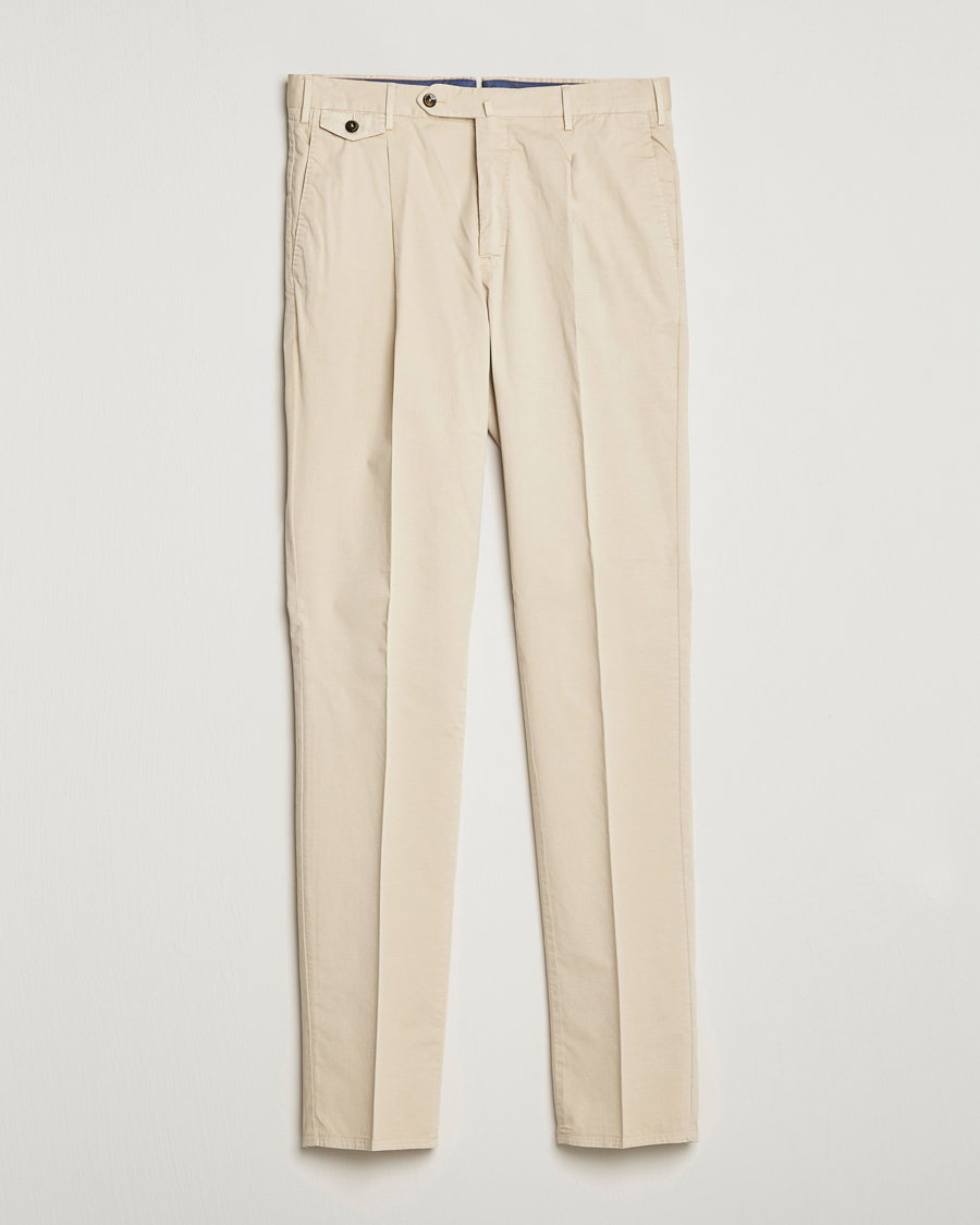 Uomini | Pantaloni | PT01 | Gentleman Fit Cotton Stretch Chinos Light Beige