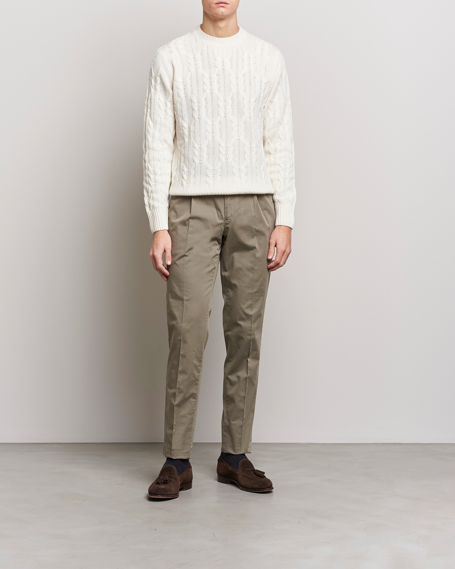 Uomini | Pantaloni | PT01 | Gentleman Fit Cotton Stretch Chinos Taupe