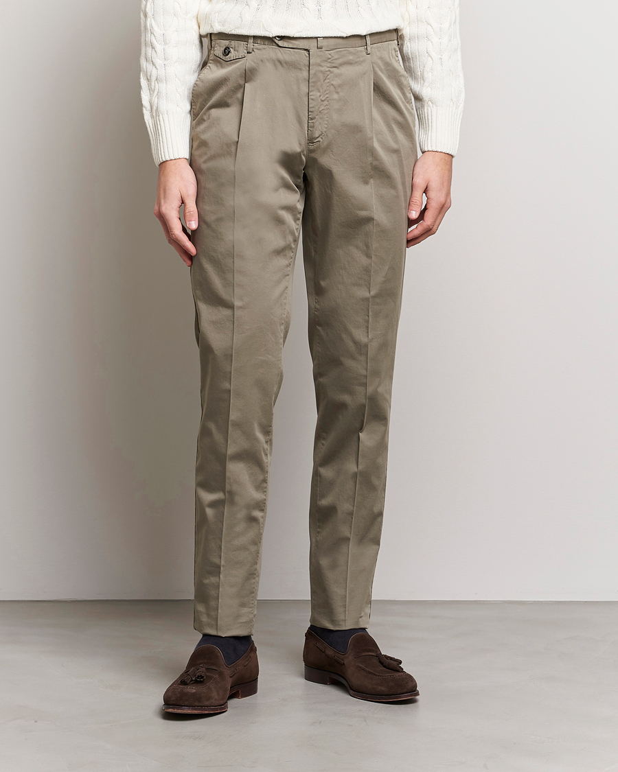 Uomini | Pantaloni | PT01 | Gentleman Fit Cotton Stretch Chinos Taupe