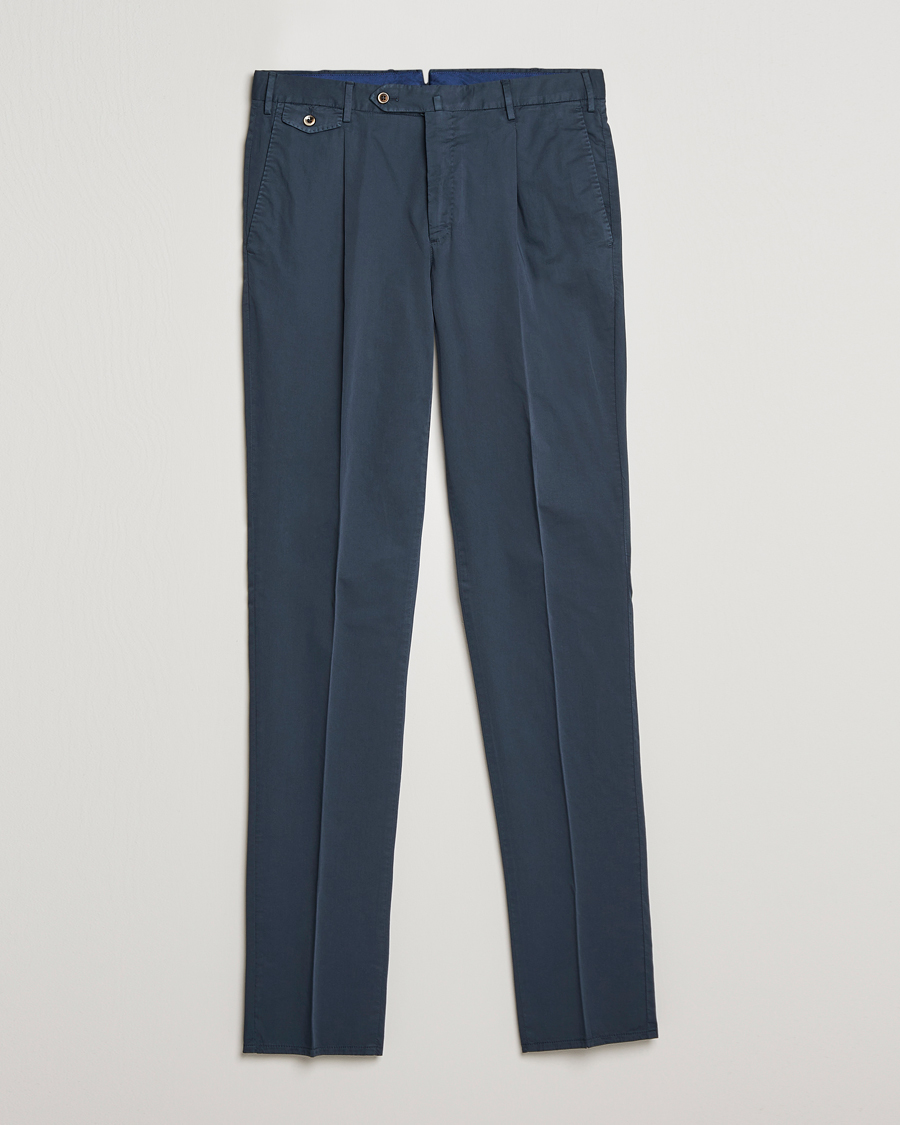 Uomini | Pantaloni | PT01 | Gentleman Fit Cotton Stretch Chinos Navy