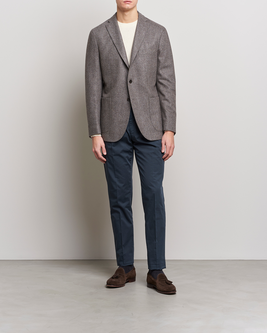 Uomini | Pantaloni | PT01 | Gentleman Fit Cotton Stretch Chinos Navy