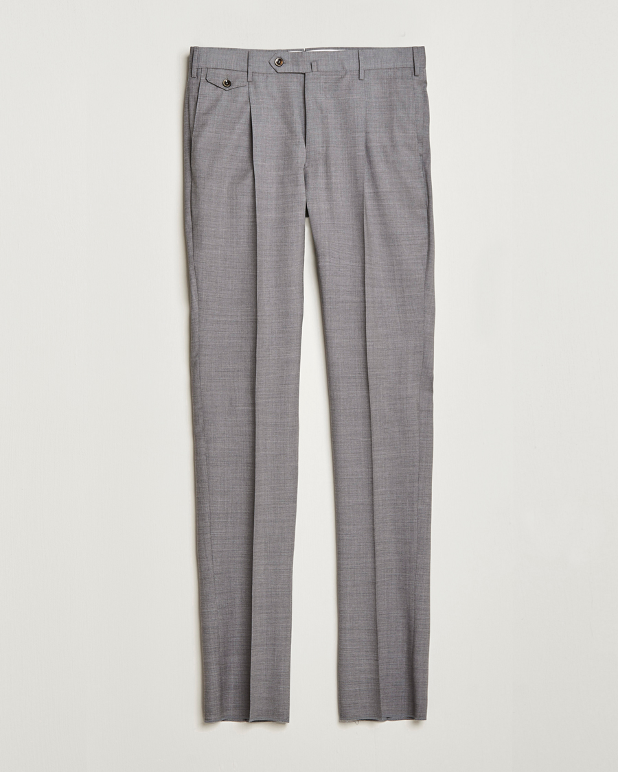 Uomini | Pantaloni | PT01 | Gentleman Fit Wool Trousers Light Grey