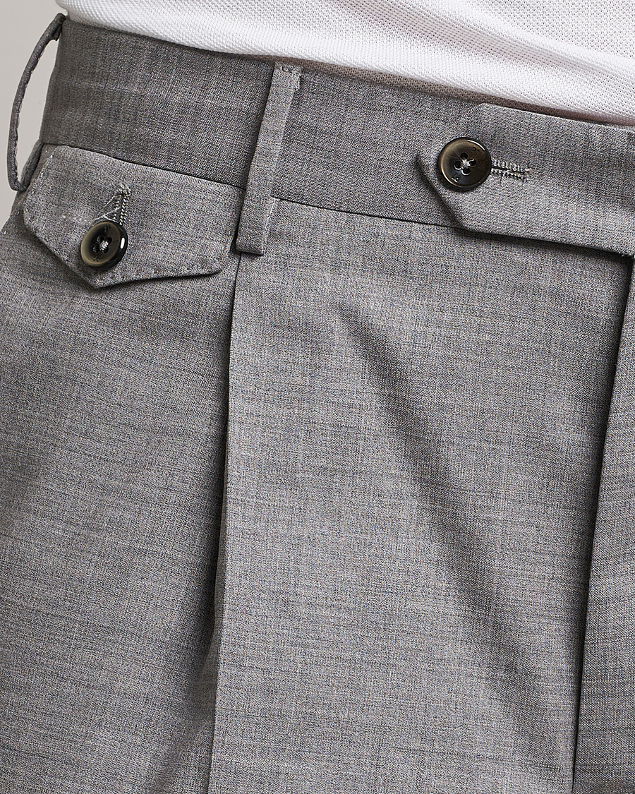 Uomini | Pantaloni | PT01 | Gentleman Fit Wool Trousers Light Grey