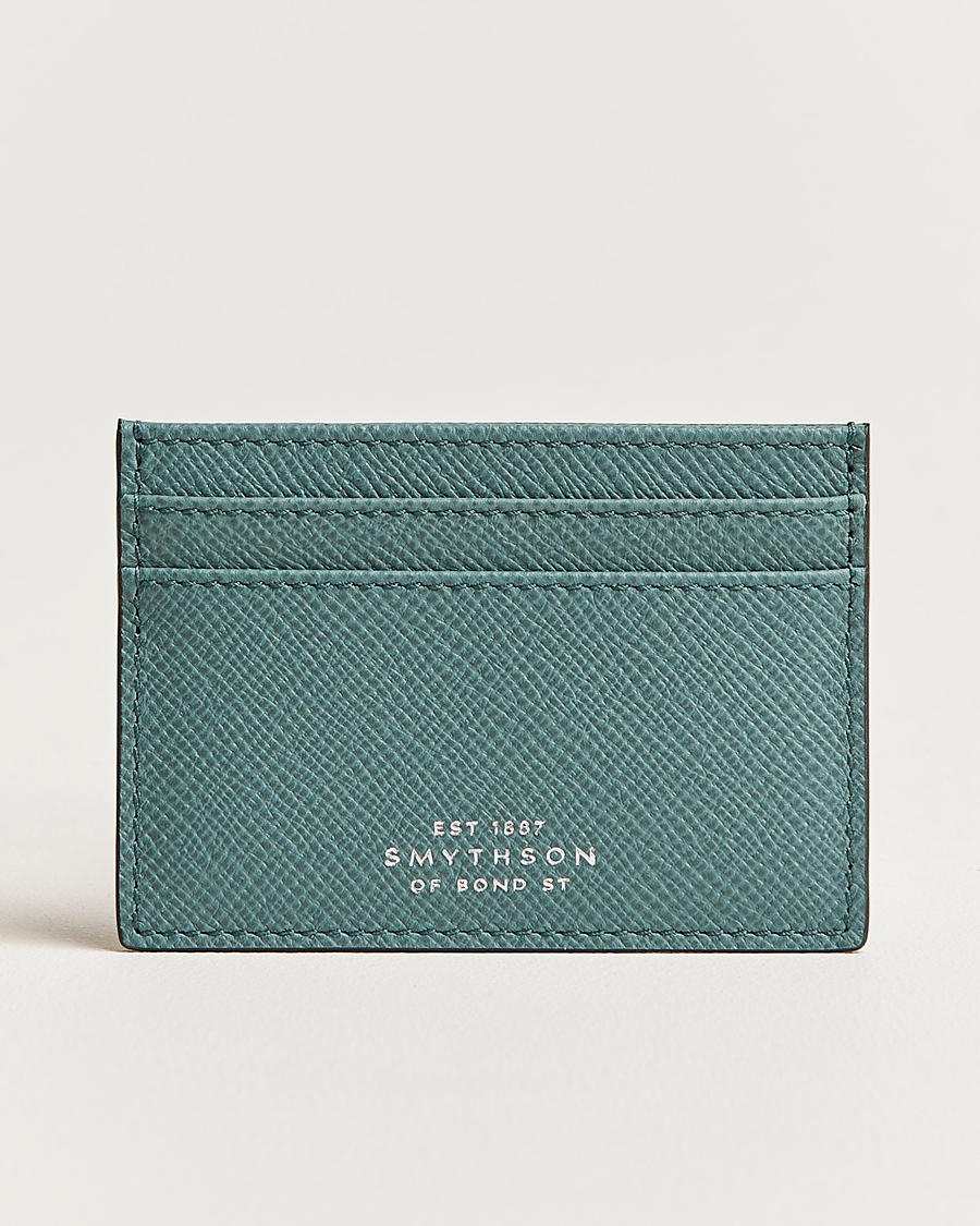 Uomini | Smythson Panama Flat Cardholder Dark Teal | Smythson | Panama Flat Cardholder Dark Teal