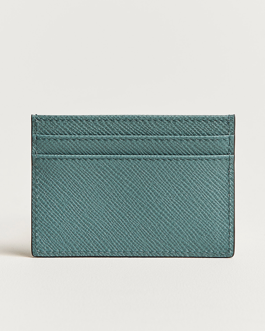 Uomini | Smythson Panama Flat Cardholder Dark Teal | Smythson | Panama Flat Cardholder Dark Teal
