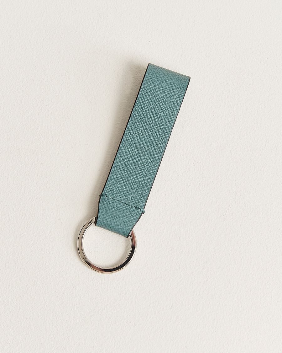 Uomini | Portachiavi | Smythson | Panama Leather Keyring Dark Teal