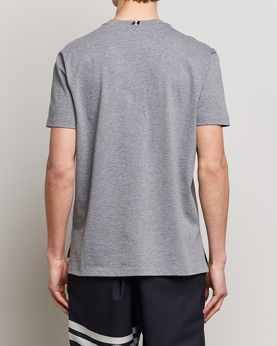 Uomini | T-shirt | Thom Browne | Anchor Embroidered T-Shirt Light Grey