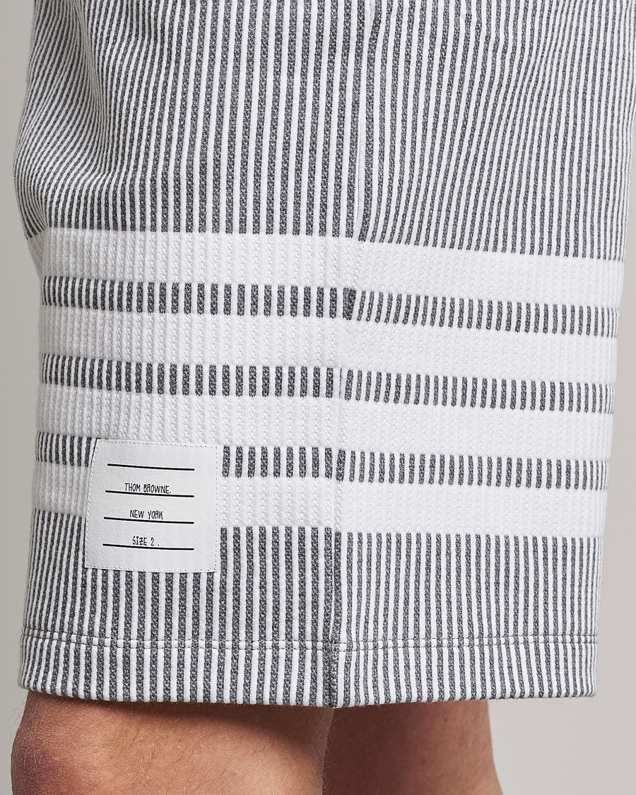 Uomini | Pantaloncini | Thom Browne | Seersucker Loopback Shorts Light Grey