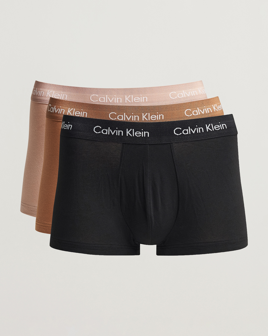 Uomini | Biancheria intima | Calvin Klein | Cotton Stretch Trunk 3-Pack Black/Khaki/Beige