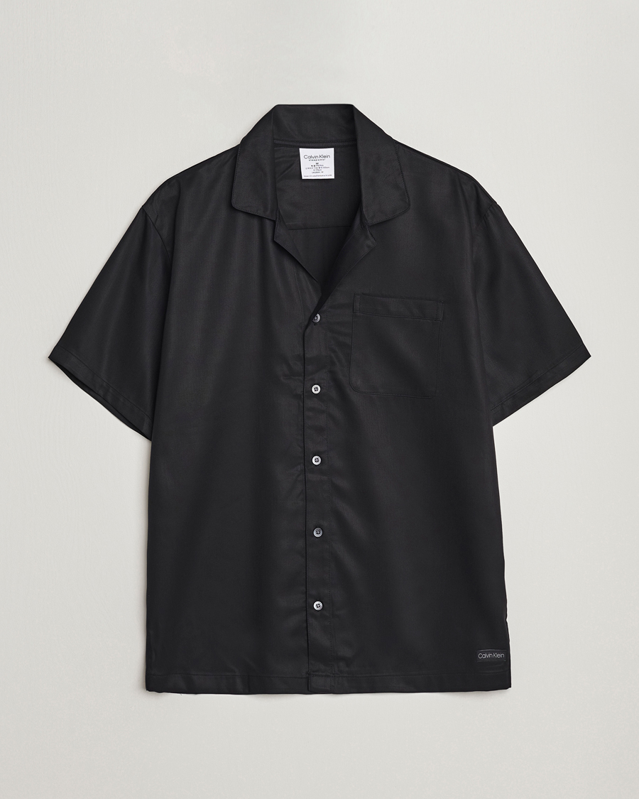 Uomini | Camicie | Calvin Klein | Lyocell Short Sleeve Loungewear Shirt Black