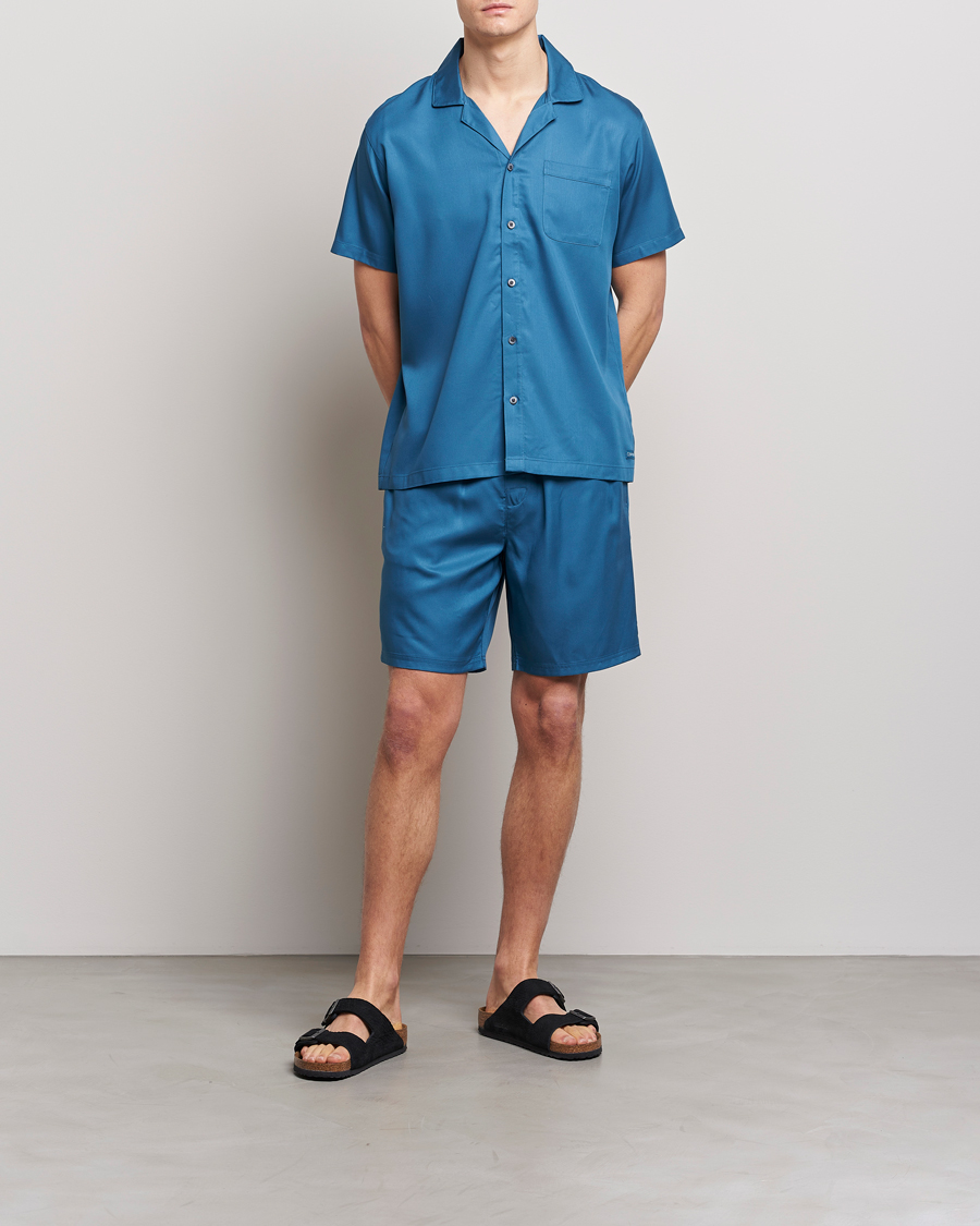 Uomini | Camicie | Calvin Klein | Lyocell Short Sleeve Loungewear Shirt Midnight