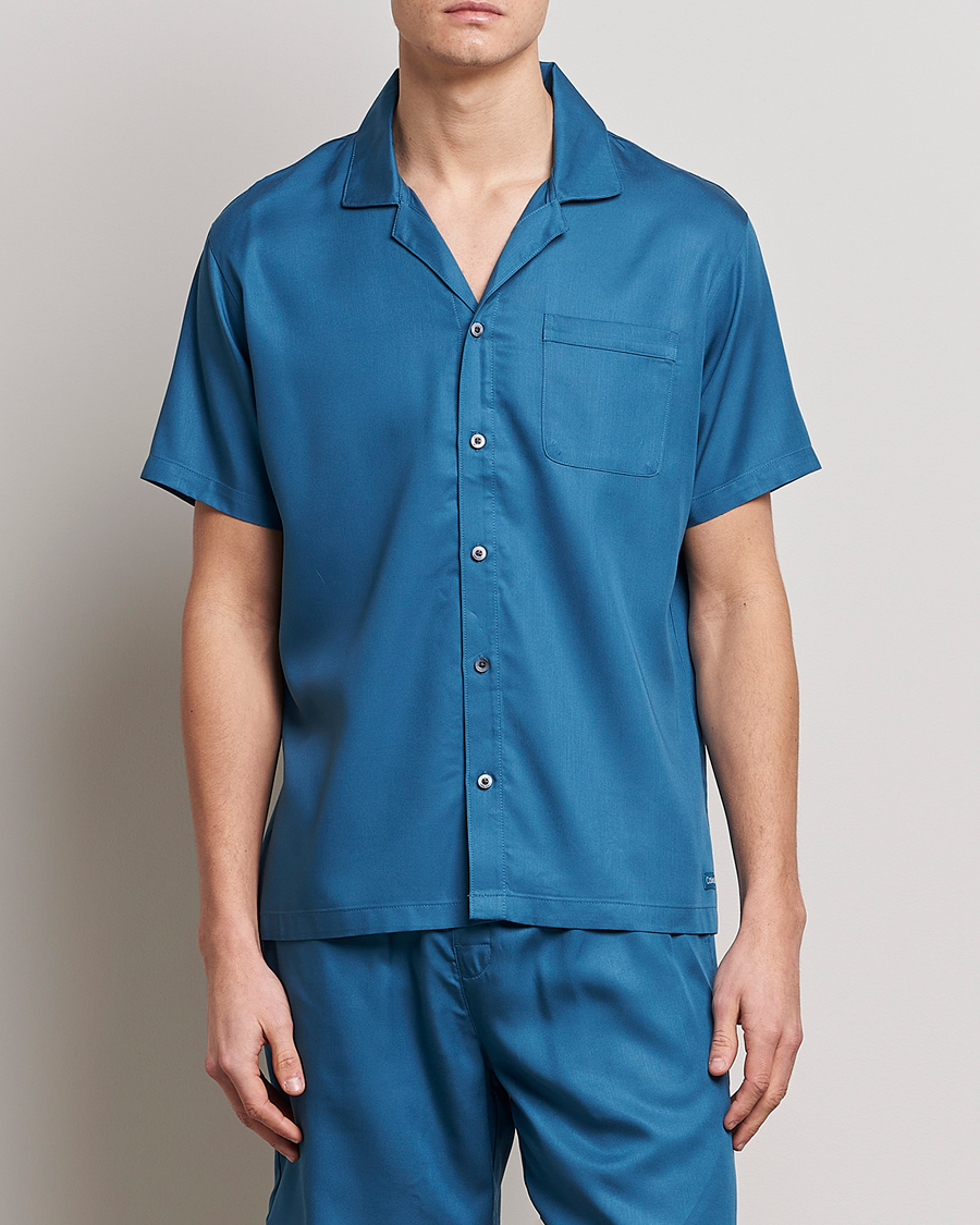 Uomini | Camicie | Calvin Klein | Lyocell Short Sleeve Loungewear Shirt Midnight