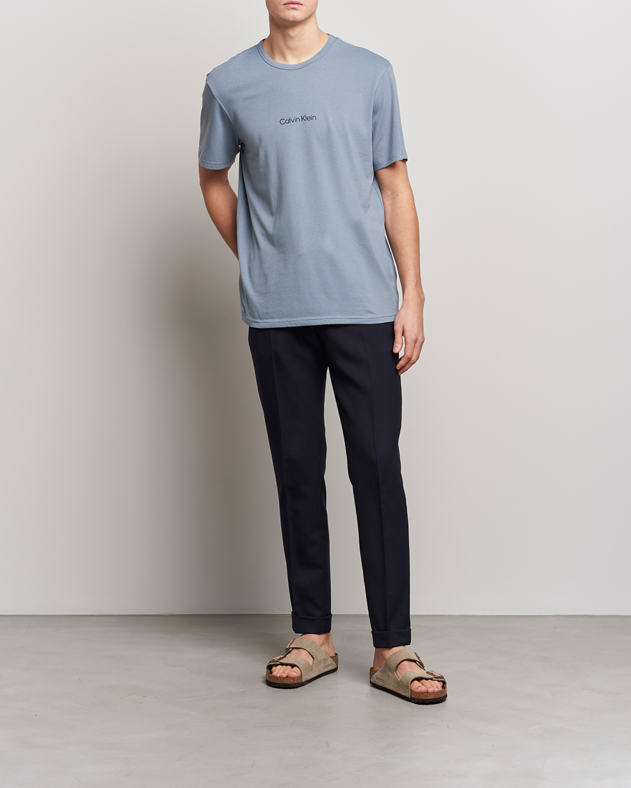 Uomini | T-shirt | Calvin Klein | Logo Crew Neck Loungewear T-Shirt Beloved Blue