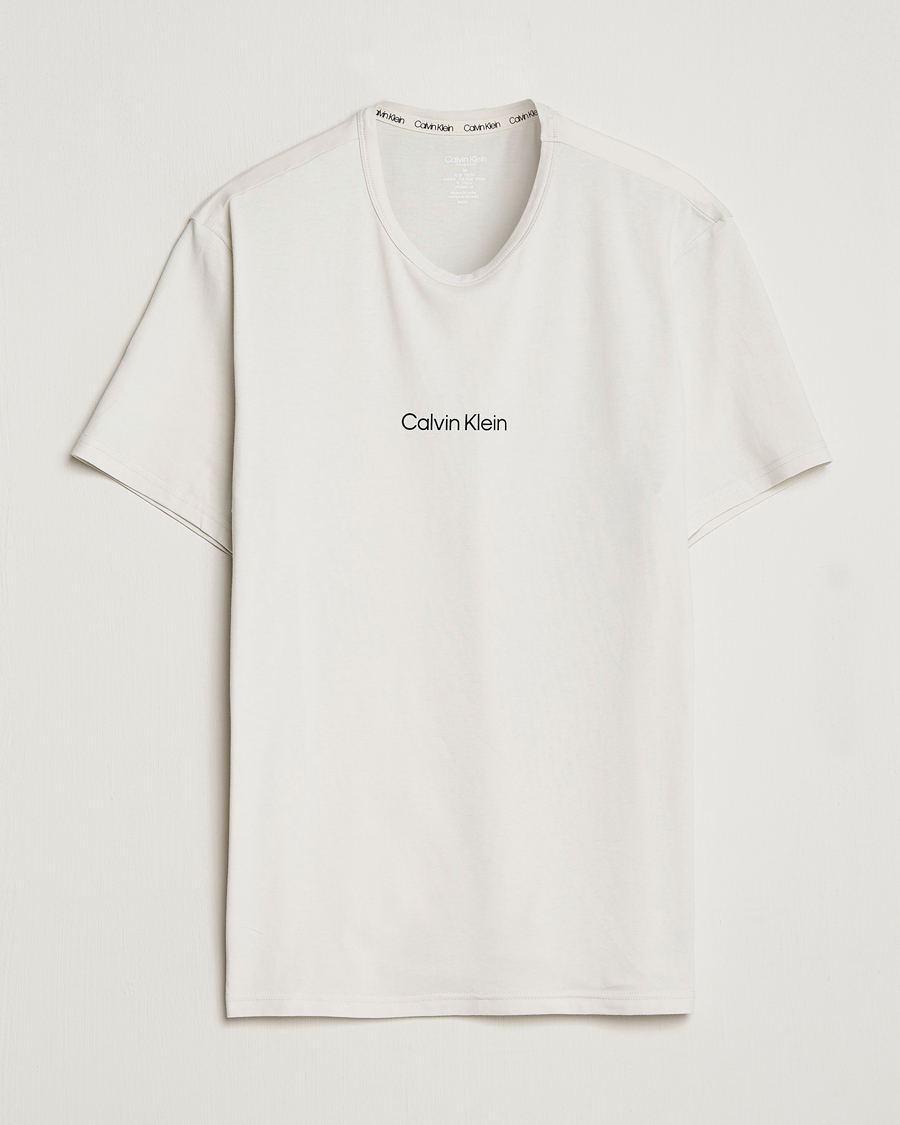 Uomini | T-shirt | Calvin Klein | Logo Crew Neck Loungewear T-Shirt Silver Birch