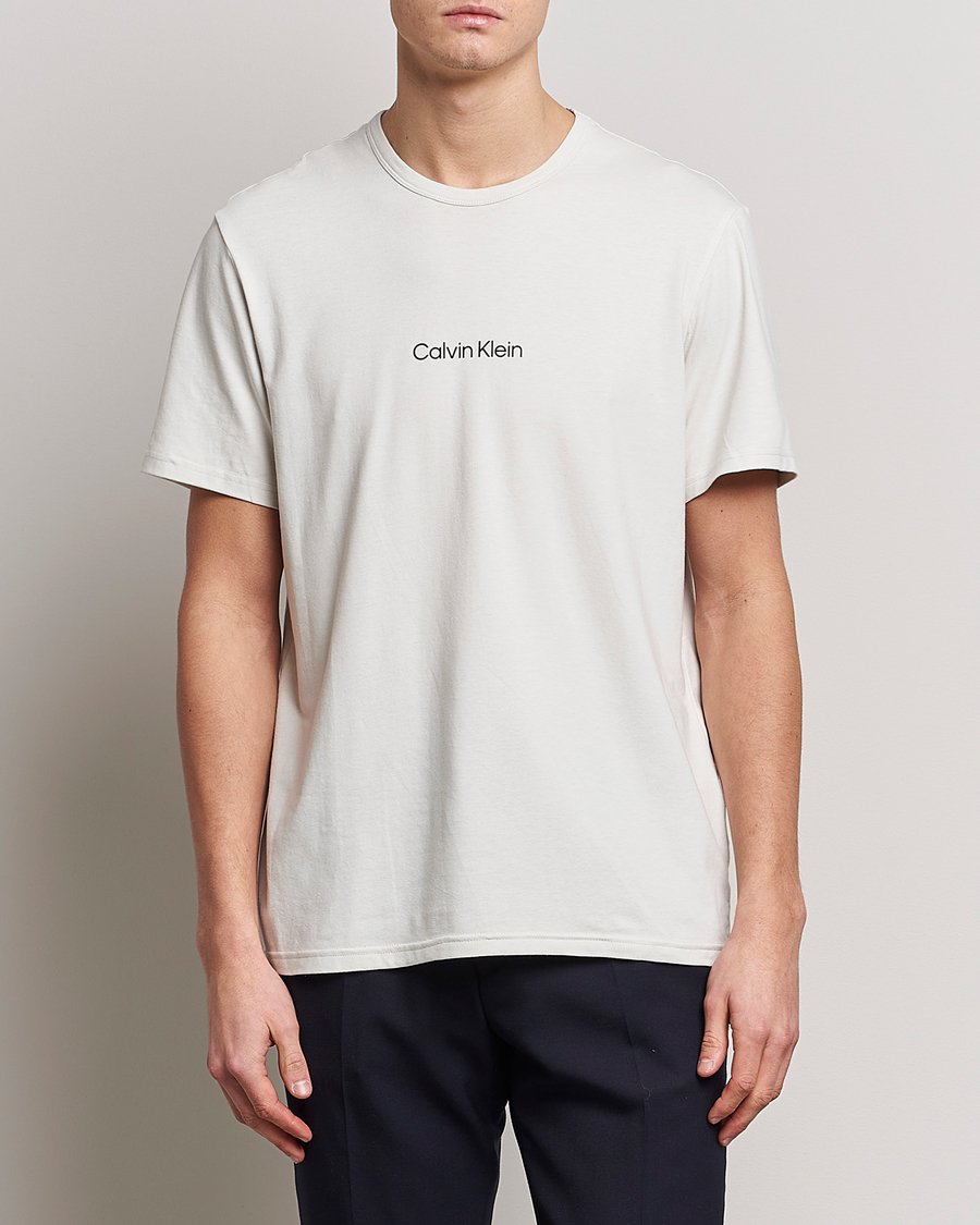 Uomini | T-shirt | Calvin Klein | Logo Crew Neck Loungewear T-Shirt Silver Birch
