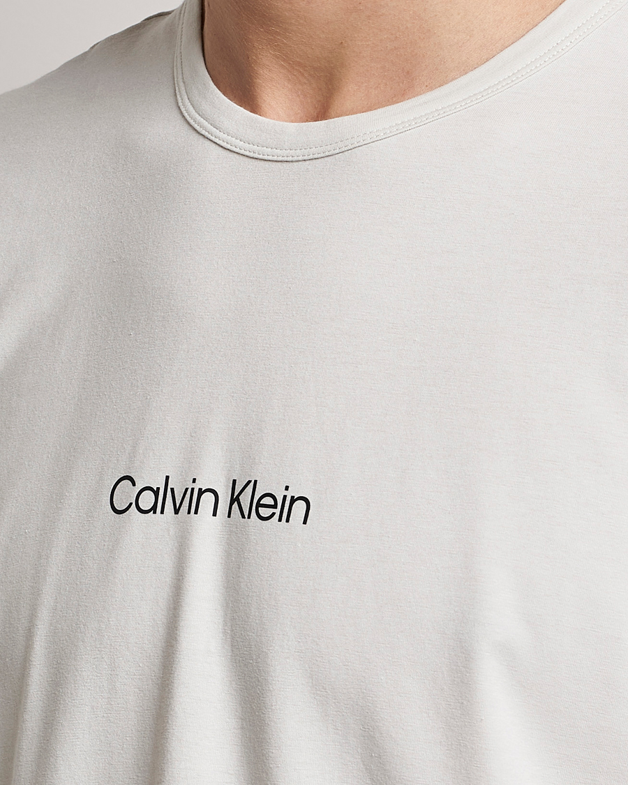 Uomini | T-shirt | Calvin Klein | Logo Crew Neck Loungewear T-Shirt Silver Birch