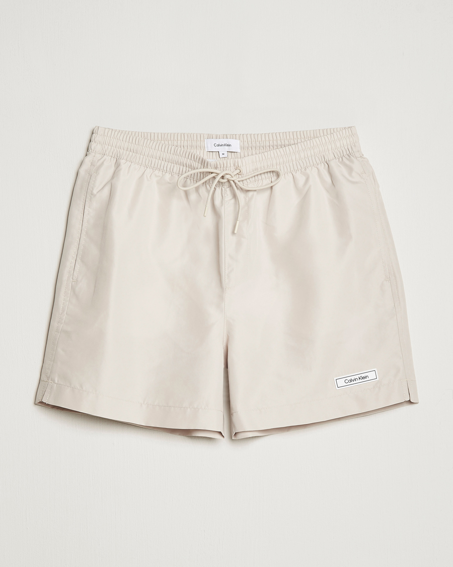 Uomini | Costumi da bagno | Calvin Klein | Logo Drawstring Swimshorts Stony Beige