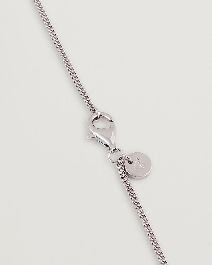 Uomini | Tom Wood Mined Cube Pendant Necklace Silver/Black | Tom Wood | Mined Cube Pendant Necklace Silver/Black