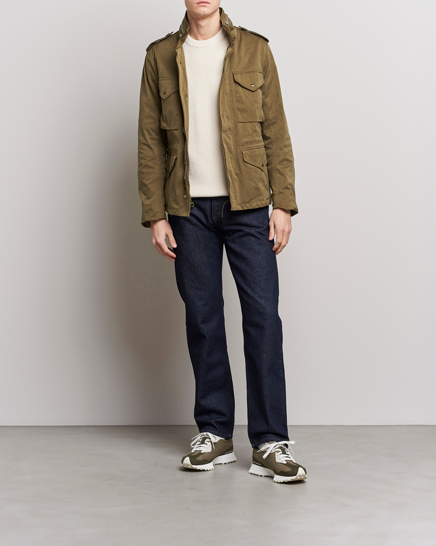Uomini | Giacche | Ten c | 9 oz OJJ Piece Dyed Short Field Jacket Olive