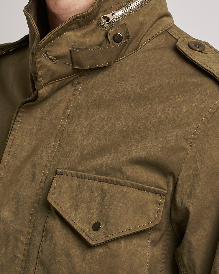 Uomini | Giacche | Ten c | 9 oz OJJ Piece Dyed Short Field Jacket Olive