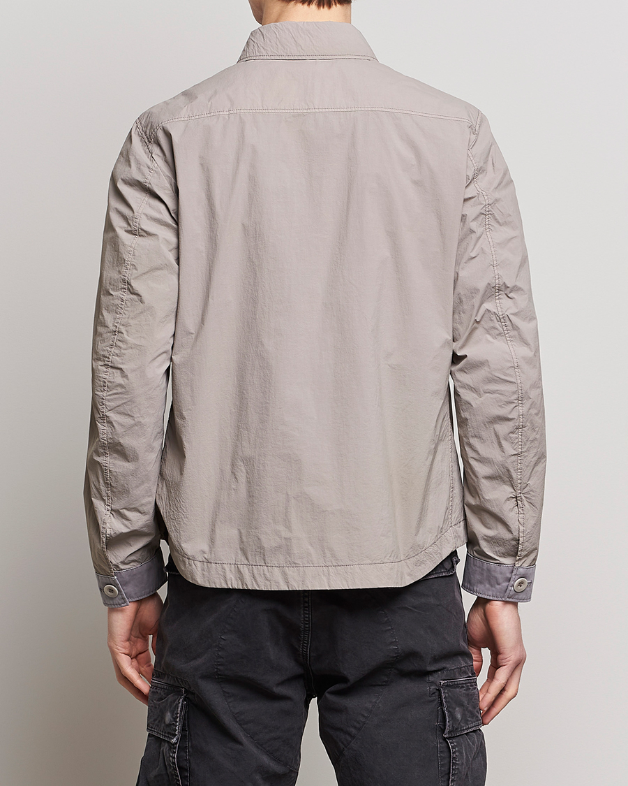 Uomini | Giacche | Ten c | Garment Dyed Nylon Jacket Light Grey