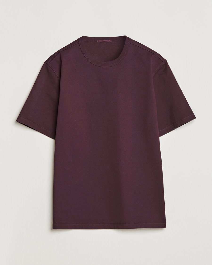 Uomini | T-shirt | Ten c | Garment Dyed Cotton Jersey T-Shirt Blackberry