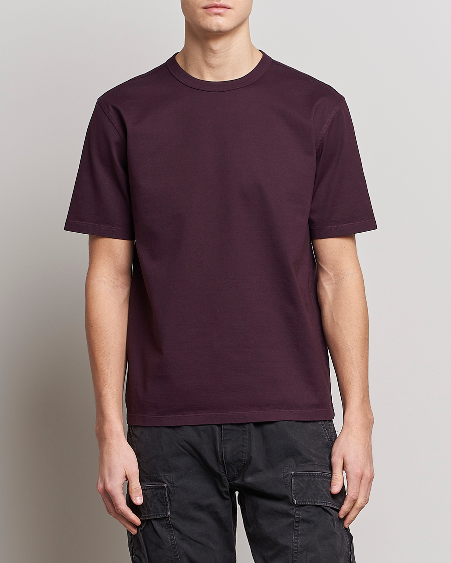 Uomini | T-shirt | Ten c | Garment Dyed Cotton Jersey T-Shirt Blackberry