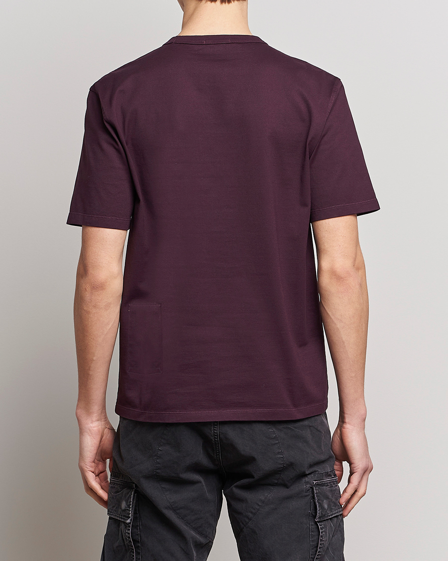 Uomini | T-shirt | Ten c | Garment Dyed Cotton Jersey T-Shirt Blackberry