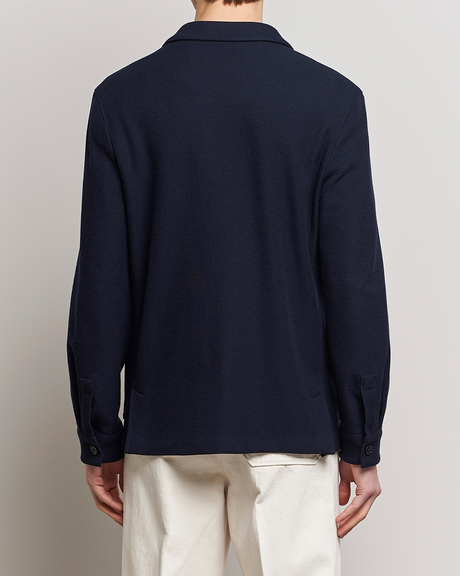 Uomini | Giacche | Zegna | Wool Jersey Chore Jacket Navy