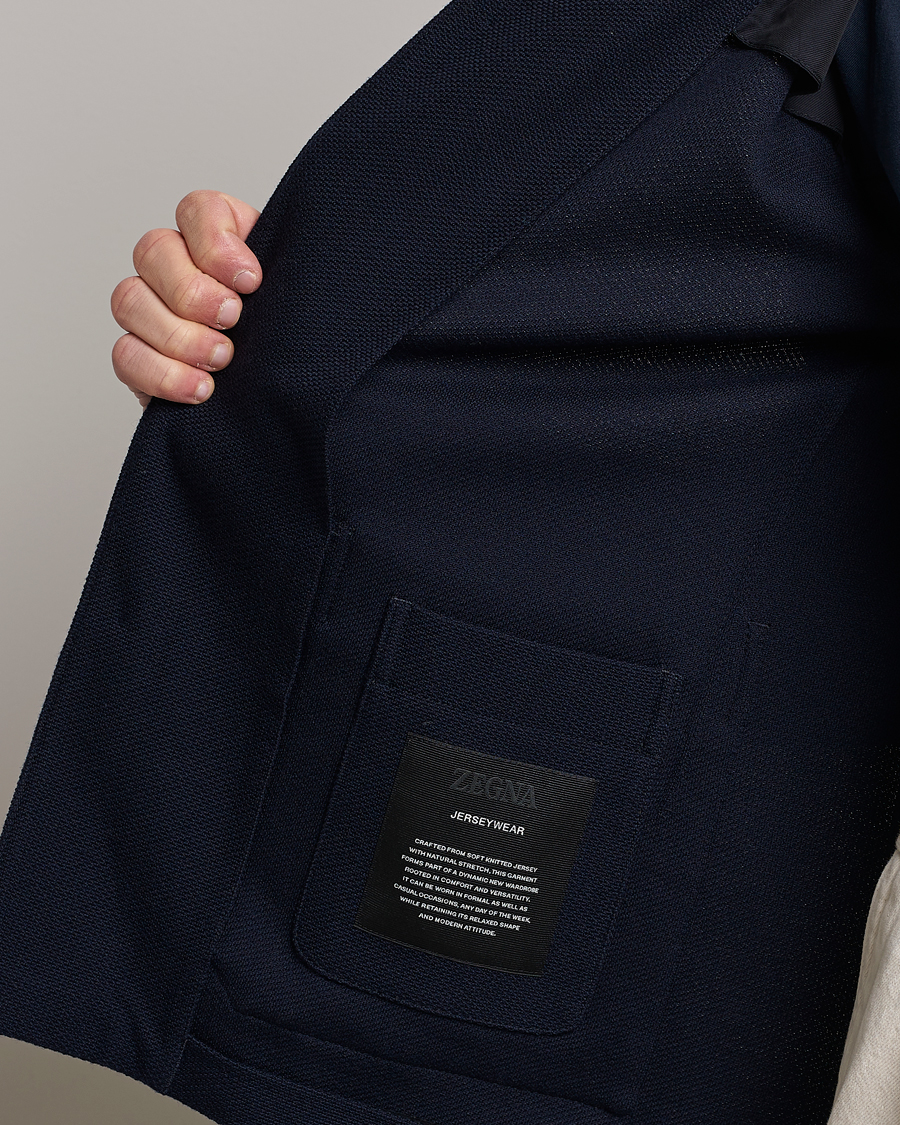 Uomini | Giacche | Zegna | Wool Jersey Chore Jacket Navy